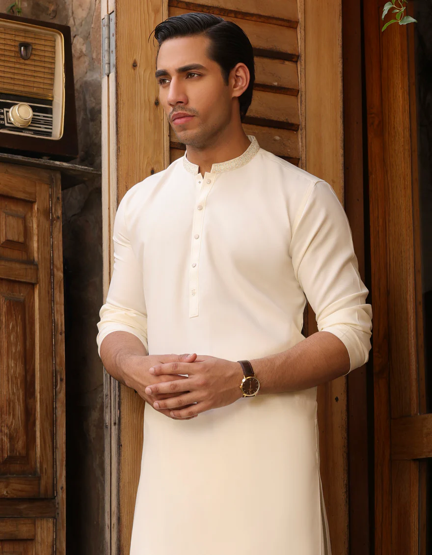 CREAM BLENDED KAMEEZ SHALWAR | JJKS-US-44188/A23/JJ8834-SF - Image 3