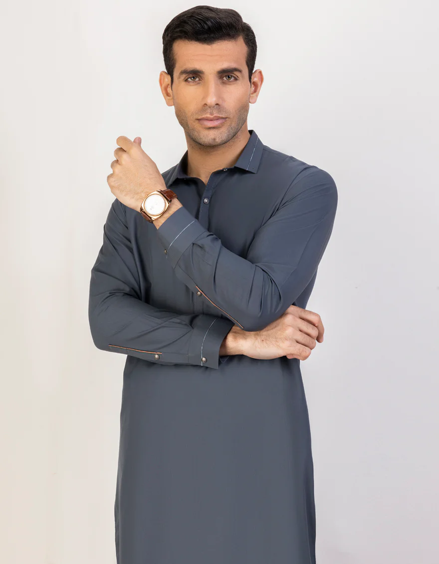 GREY BLENDED KAMEEZ SHALWAR | JJKS-US-45116/A23/JJ8833-CL - Image 3