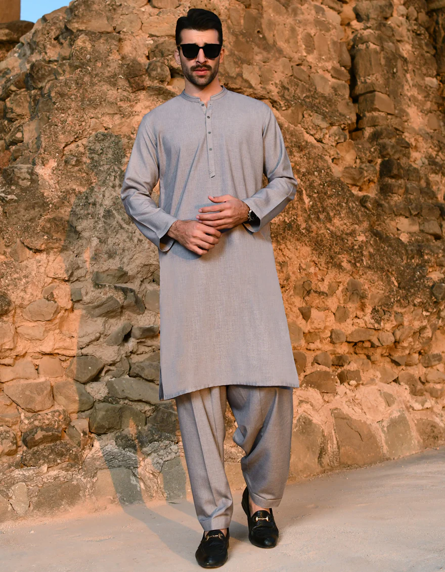 DULL PURPLE BLENDED KAMEEZ SHALWAR | JJKS-US-45148/A23/JJ8796-CL - Image 3