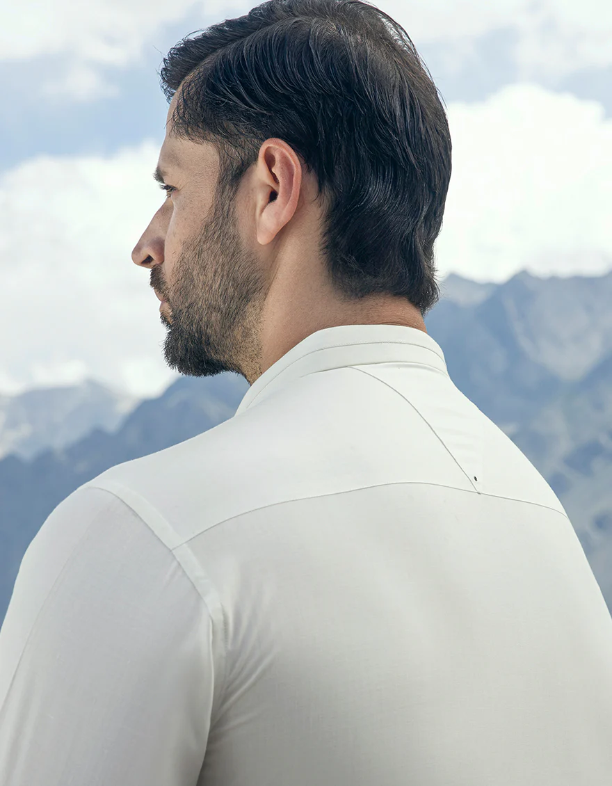 WHITE BLENDED KAMEEZ SHALWAR | JJKS-US-45252/S23/JJ8836-SF - Image 3