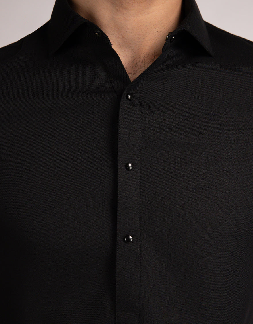 BLACK BLENDED KAMEEZ SHALWAR | JJKS-W-47552/S25/JJ10344-PN - Image 3