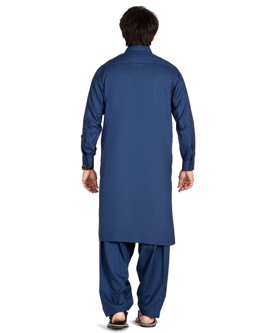 DARK BLUE KAMEEZ SHALWAR | JJKS-W-US-36733/W20/JJ6614 - Image 3