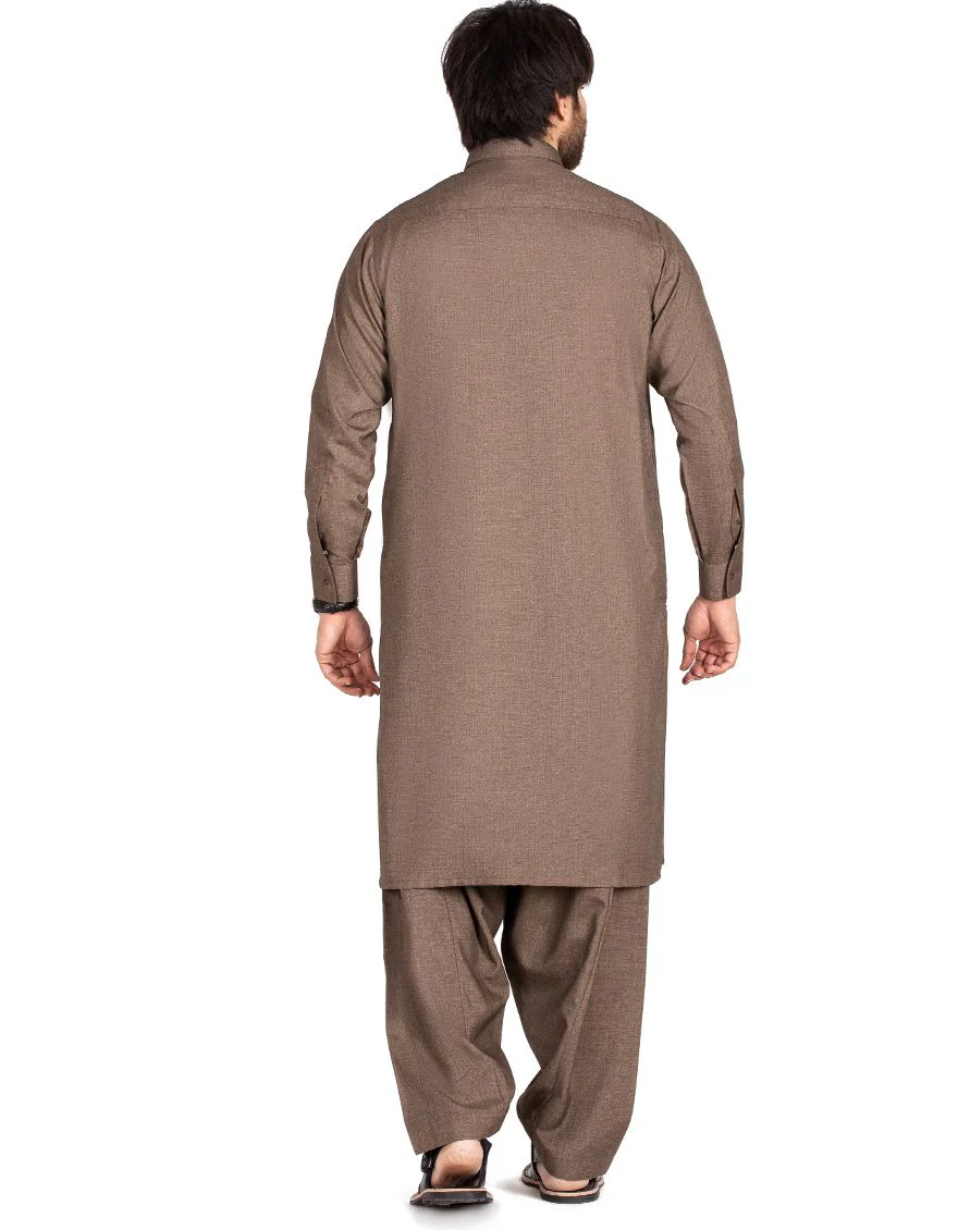 DULL BROWN KAMEEZ SHALWAR | JJKS-W-US-36734/W20/JJ6614 - Image 3