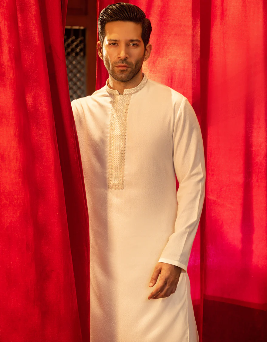 CREAM BLENDED KAMEEZ SHALWAR | JJKS-W-US-36895/S22/JJ7195-FL - Image 3