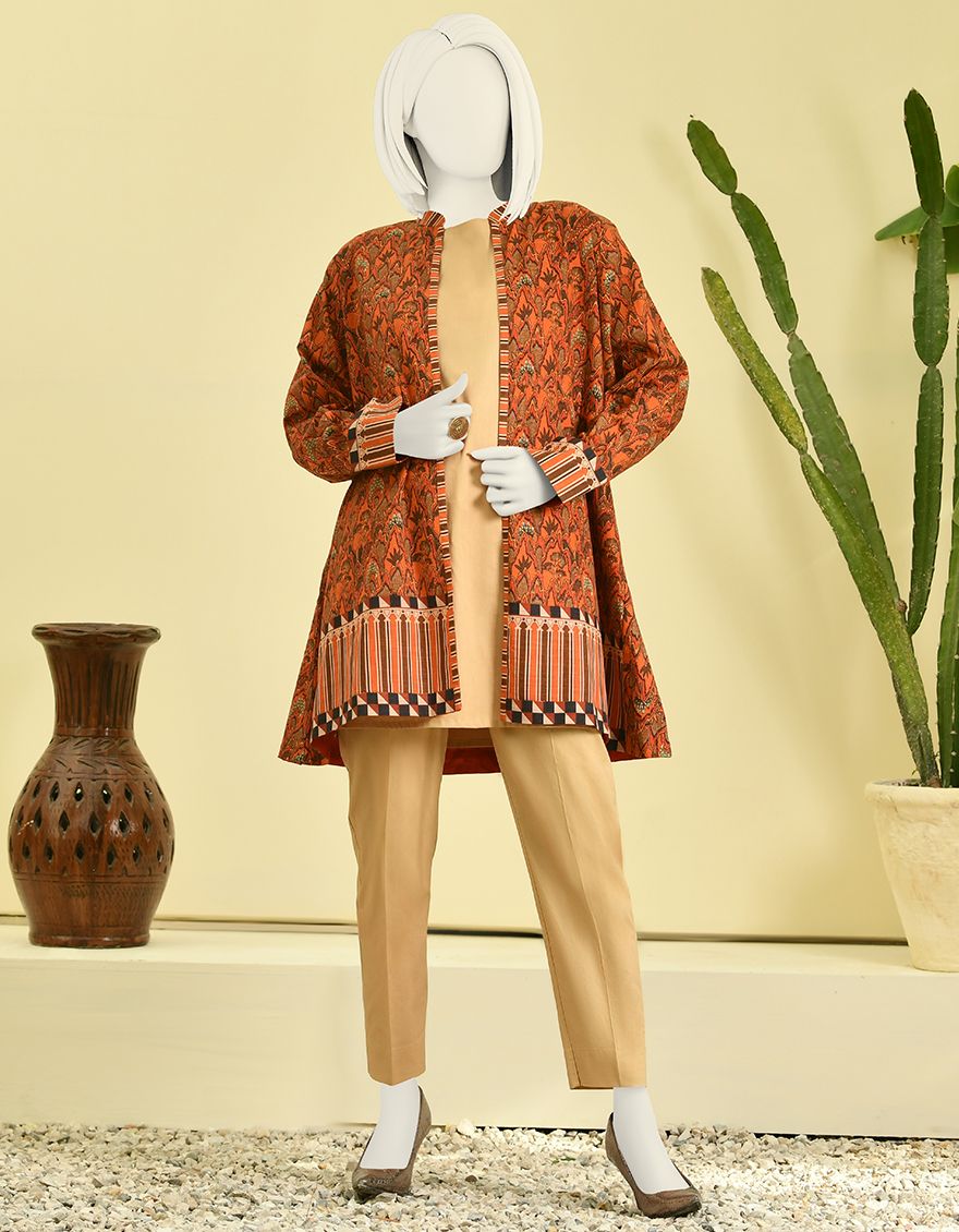 ORANGE CAMBRIC TOP COAT | JJLJ-W-JJKT-US-21-001 FB/WEX VES - Image 3