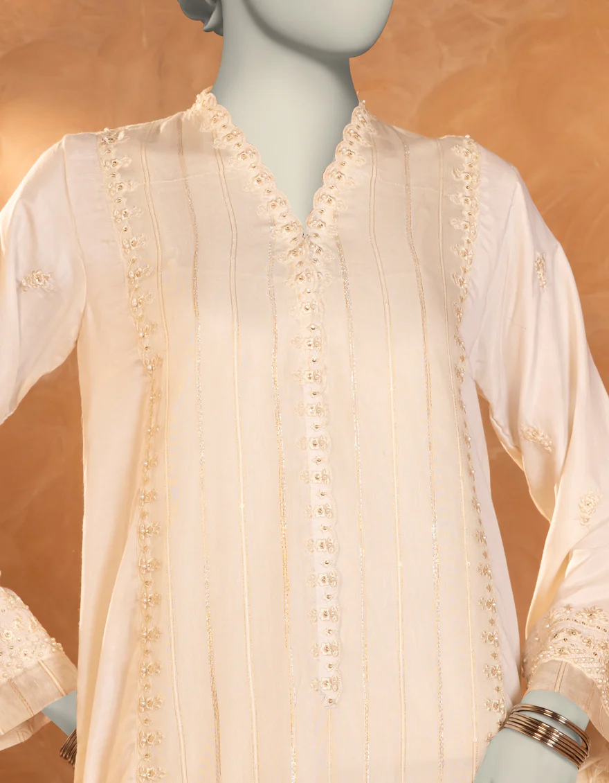 WHITE PAPER COTTON KURTI | JJLK-S-JFS-25-207 FB/ELFESYA-7 - Image 4