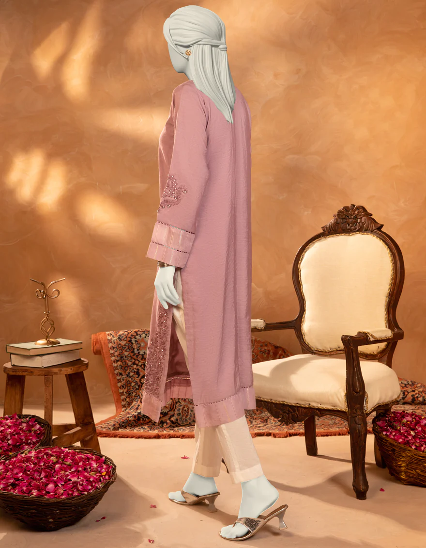 PURPLE PAPER COTTON KURTI | JJLK-S-JFS-25-209 FB/ELFESYA-9 - Image 2
