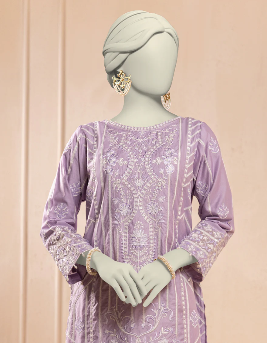LILAC ORGANZA KURTI | JJLK-S-JFS-25-217 FB - Image 3