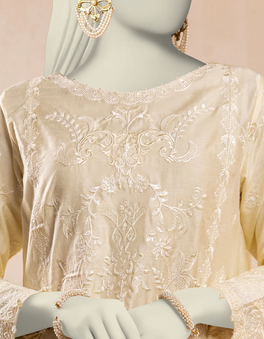 OFF WHITE COTTON NET KURTI | JJLK-S-JFS-25-220 FB - Image 4