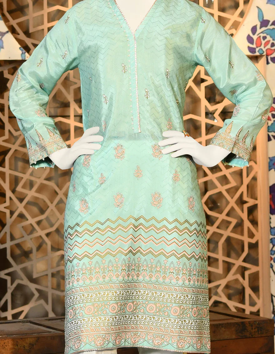 MINT GREEN SILK KURTI | JJLK-S-JPWK-US-22-647 FB/FF-064 - Image 3