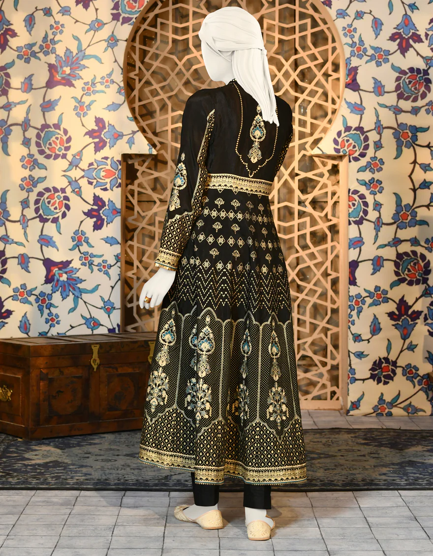 BLACK SILK KURTI | JJLK-S-JPWK-US-22-650 FB/FF-064 - Image 2