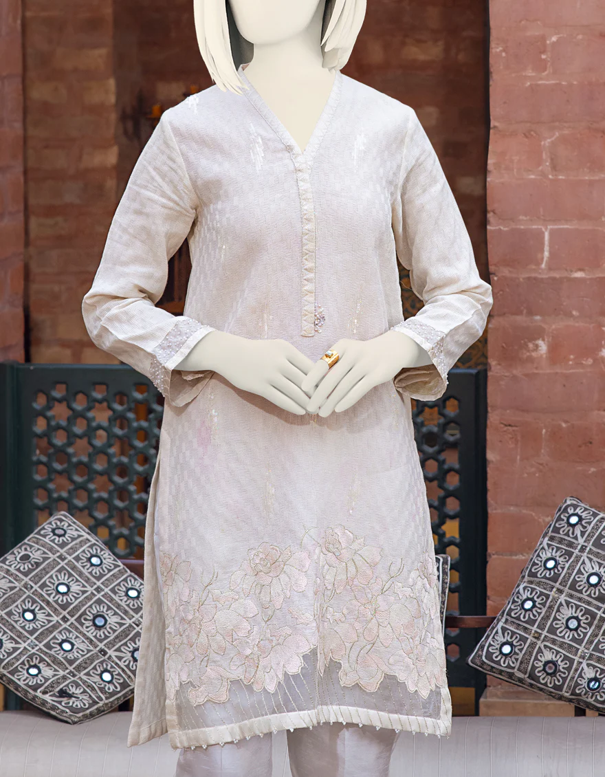 IVORY DOBBY KURTI | JJLK-S-JPWK-US-22-655 FB/FF-436 - Image 2
