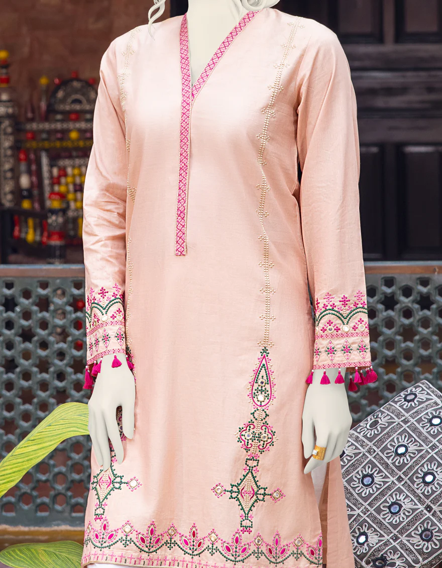 PEACH COTTON KURTI | JJLK-S-JPWK-US-22-658 FB/FF-430 - Image 2