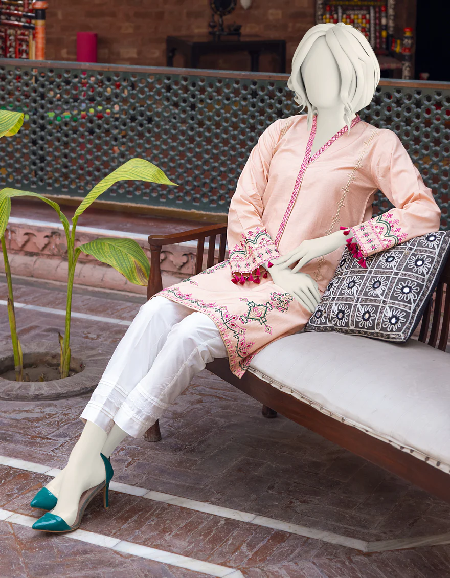 PEACH COTTON KURTI | JJLK-S-JPWK-US-22-658 FB/FF-430 - Image 3