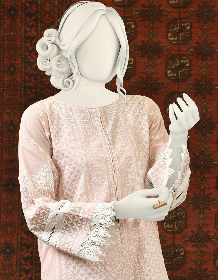 PINK LAWN KURTI | JJLK-S-JPWK-US-22-661 FB/40*40/90*60 - Image 2