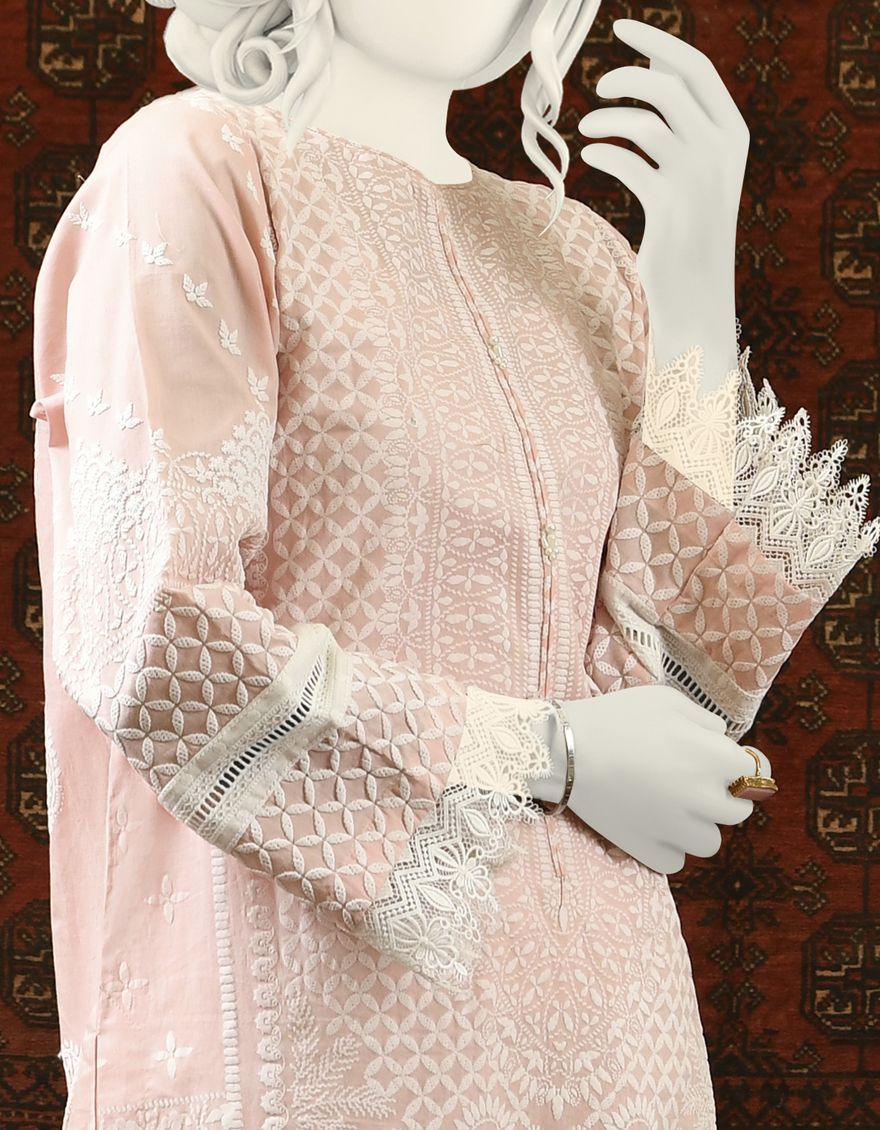 PINK LAWN KURTI | JJLK-S-JPWK-US-22-661 FB/40*40/90*60 - Image 3