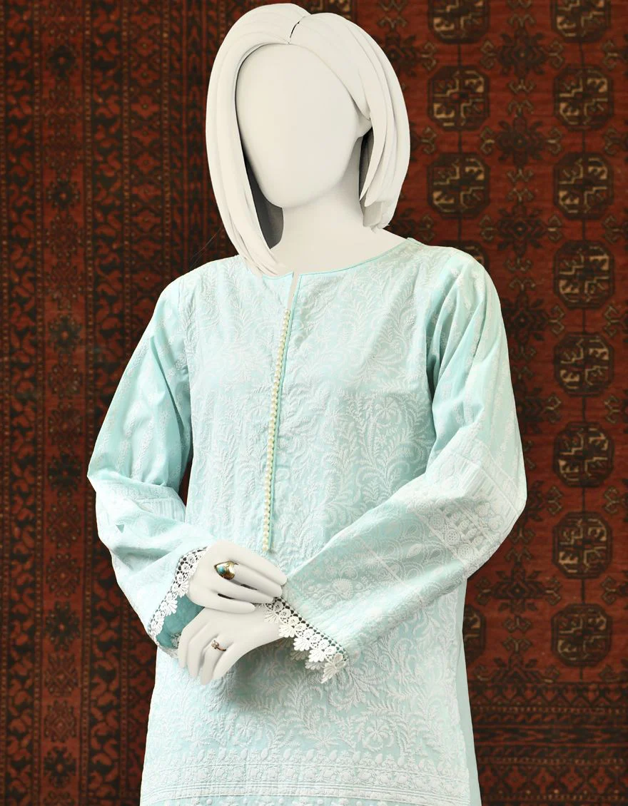 SEA BLUE LAWN KURTI | JJLK-S-JPWK-US-22-663 FB/40*40/90*60 - Image 2