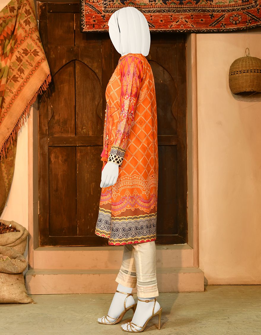 ORANGE CAMBRIC KURTI | JJLK-S-JPWK-US-22-681 FB/DOTS - Image 3