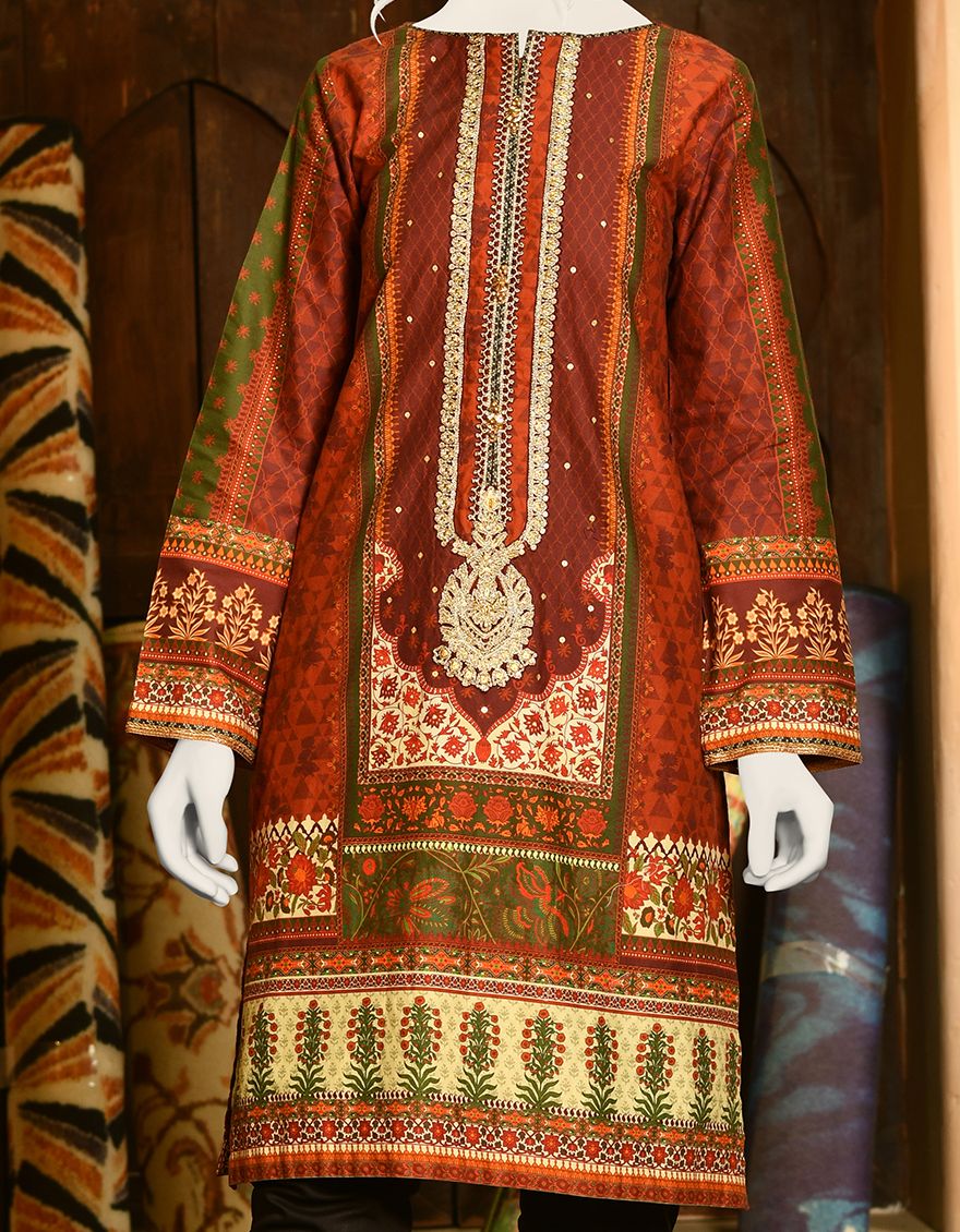 BROWN CAMBRIC KURTI | JJLK-S-JPWK-US-22-682 FB/ERA - Image 3