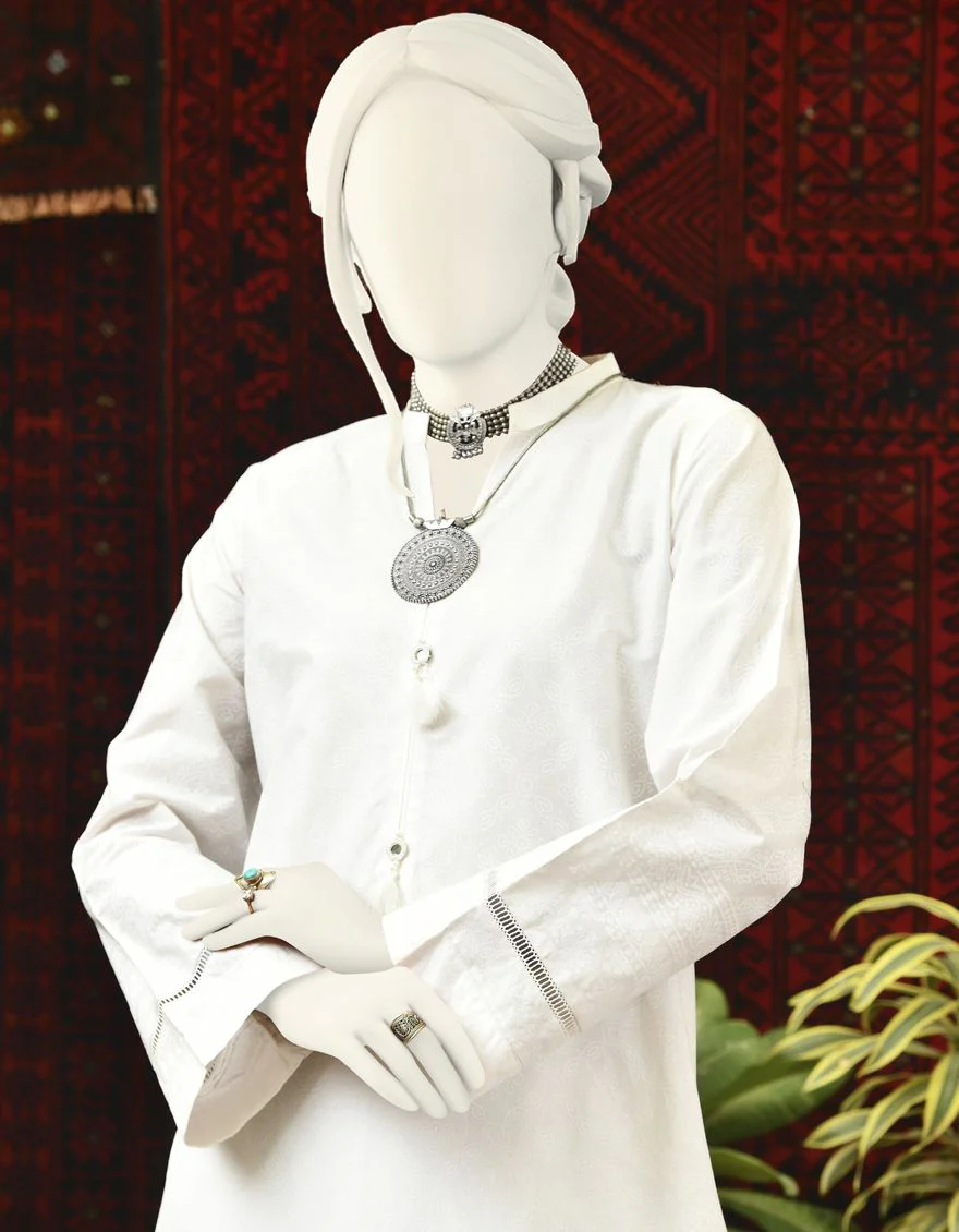 WHITE KURTI | JJLK-S-JPWK-US-22-686 FB/40*40/90*60 - Image 4