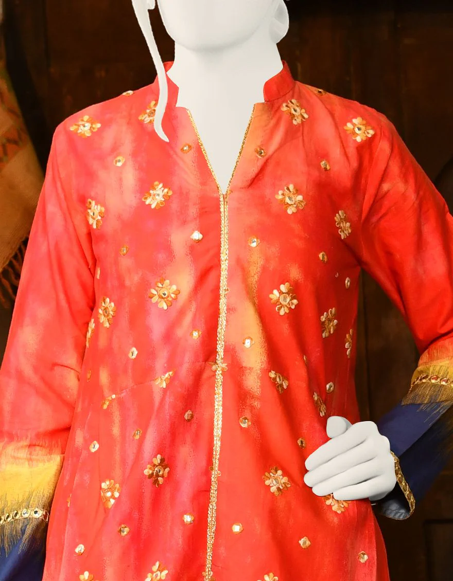 RED CAMBRIC KURTI | JJLK-S-JPWK-US-22-691 FB/MAIN CANVAS - Image 2