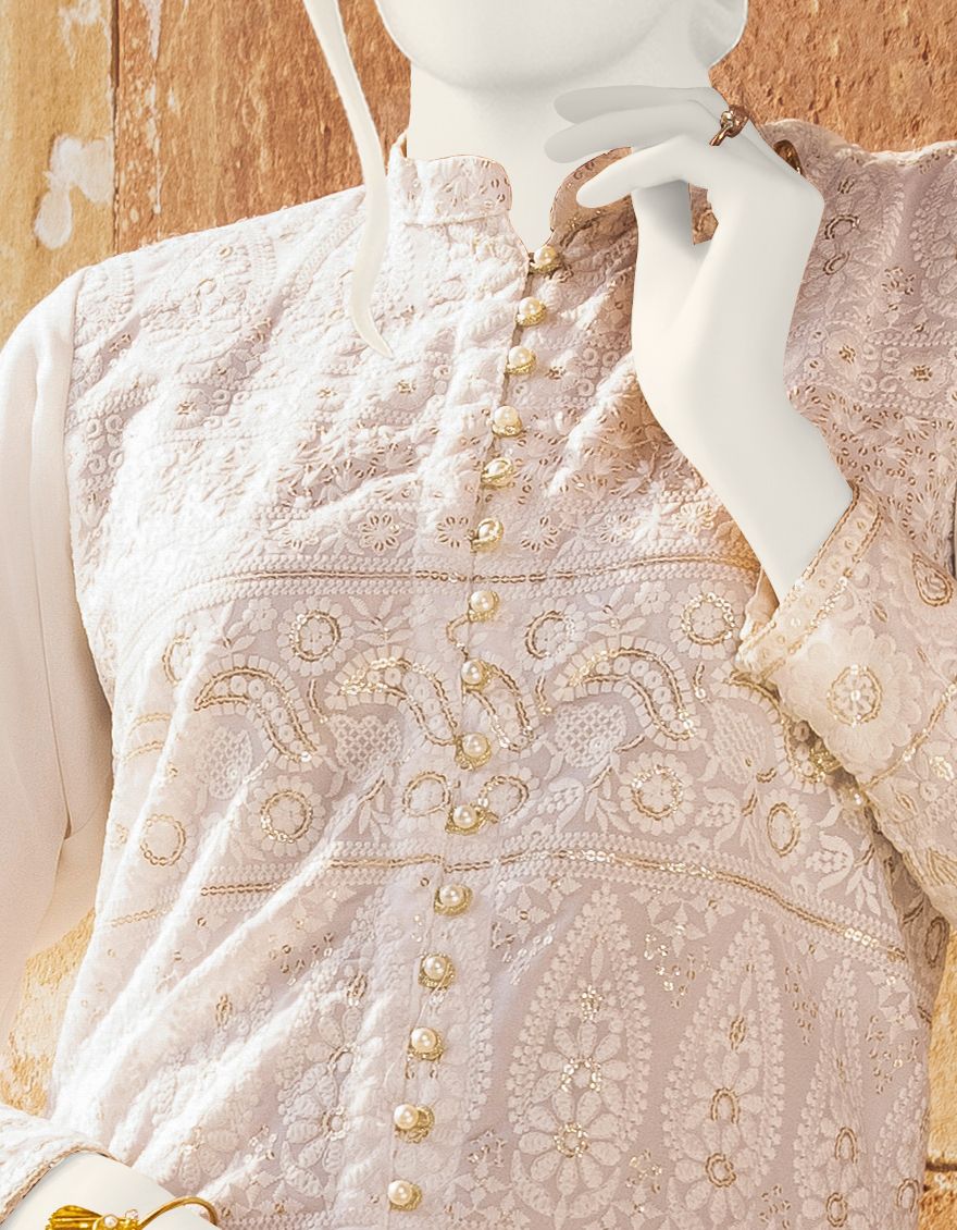 WHITE KURTI | JJLK-S-JPWK-US-22-699 FB/FF-391 - Image 3