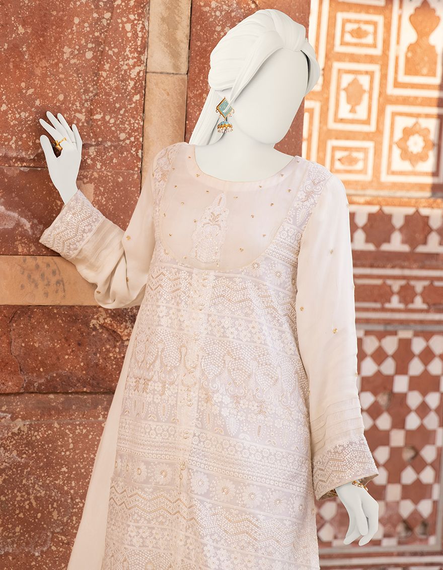 WHITE KURTI | JJLK-S-JPWK-US-22-702 FB/FF-393 - Image 2
