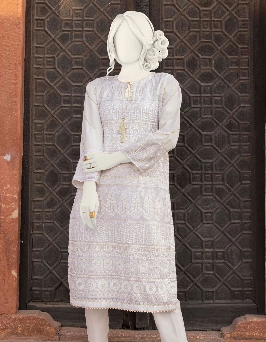 WHITE KURTI | JJLK-S-JPWK-US-22-705 FB/FF-390 - Image 3