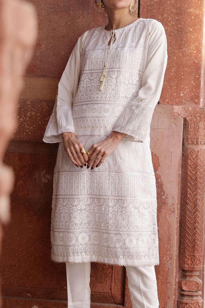 WHITE KURTI | JJLK-S-JPWK-US-22-705 FB/FF-390 - Image 4