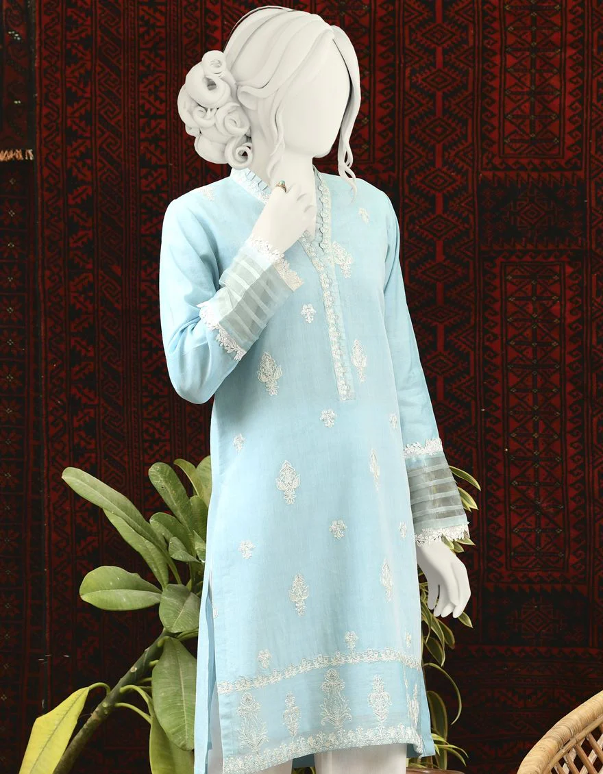 BLUE COTTON KURTI | JJLK-S-JPWK-US-22-707 FB/FF-075 - Image 3