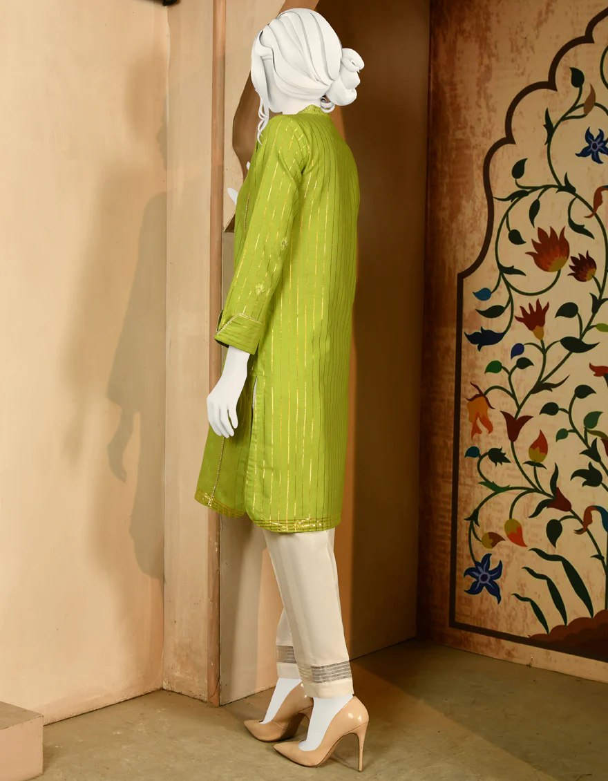 GREEN COTTON KURTI | JJLK-S-JPWK-US-22-712 FB/SPARKLE - Image 2