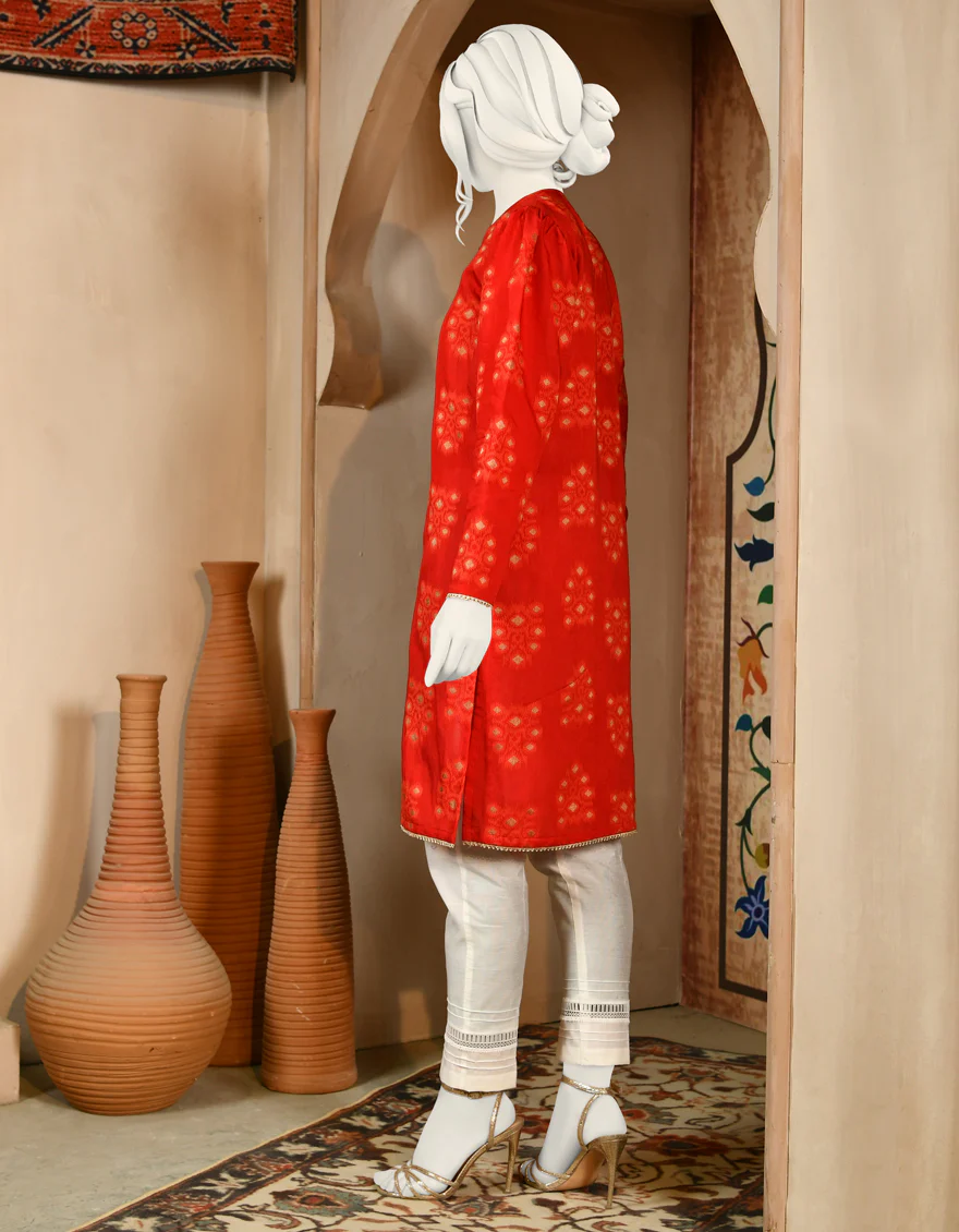 RED JACQUARD KURTI | JJLK-S-JPWK-US-22-718 FB/VERONICA - Image 2