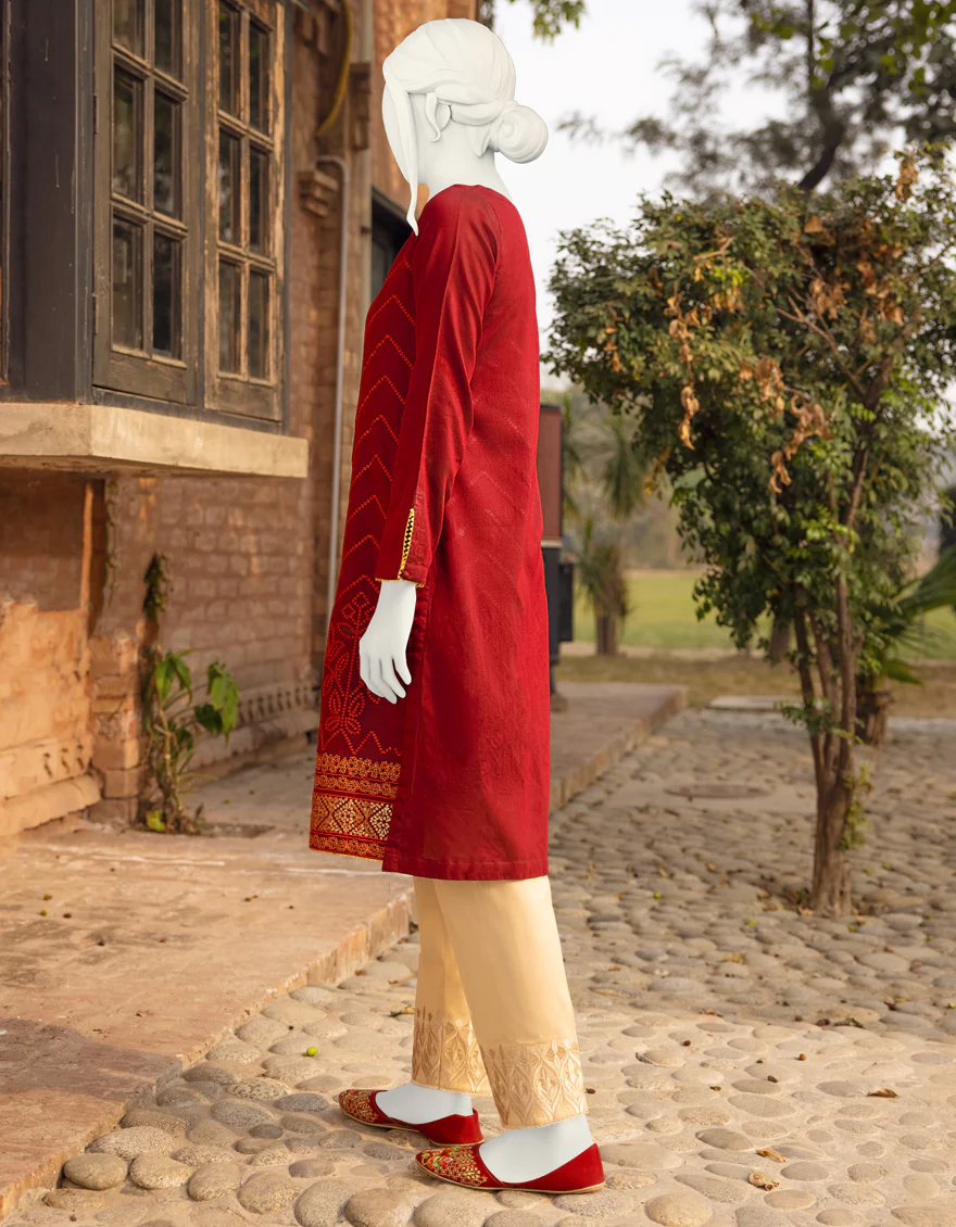 MAROON KHADDI KURTI | JJLK-S-JPWK-US-22-721 FB/FF-075 - Image 2