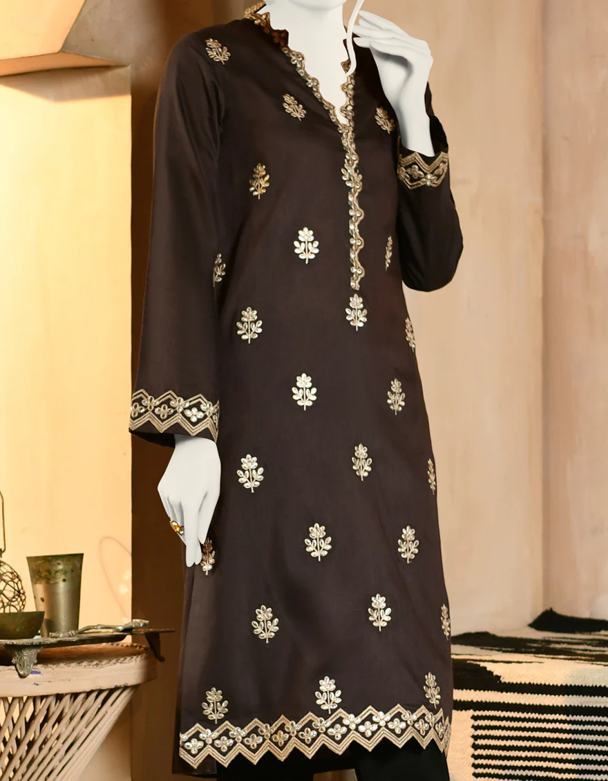 CHARCOAL KHADDI KURTI | JJLK-S-JPWK-US-22-722 FB/FF-075 - Image 2