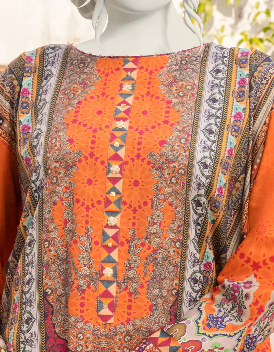 ORANGE SILK KURTI | JJLK-S-JPWK-US-22-731 FB/FF-469 - Image 4