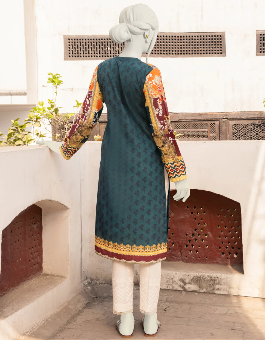 ORANGE SILK KURTI | JJLK-S-JPWK-US-22-732 FB/FF-469 - Image 2