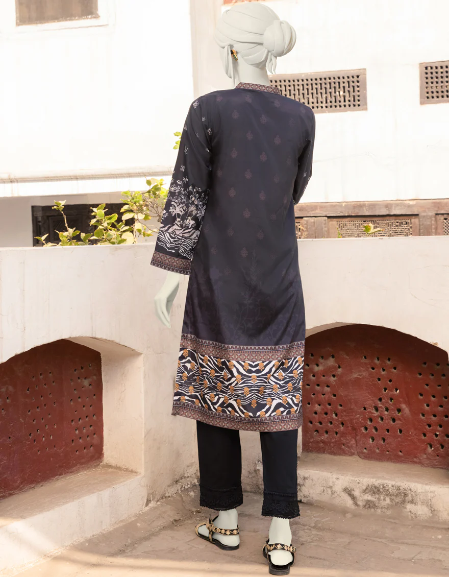 BLACK SILK KURTI | JJLK-S-JPWK-US-22-733 FB/GEM - Image 2