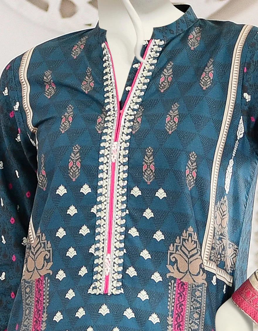 BLUE CAMBRIC KURTI | JJLK-S-JPWK-US-22-737 FB/ASFAR - Image 3