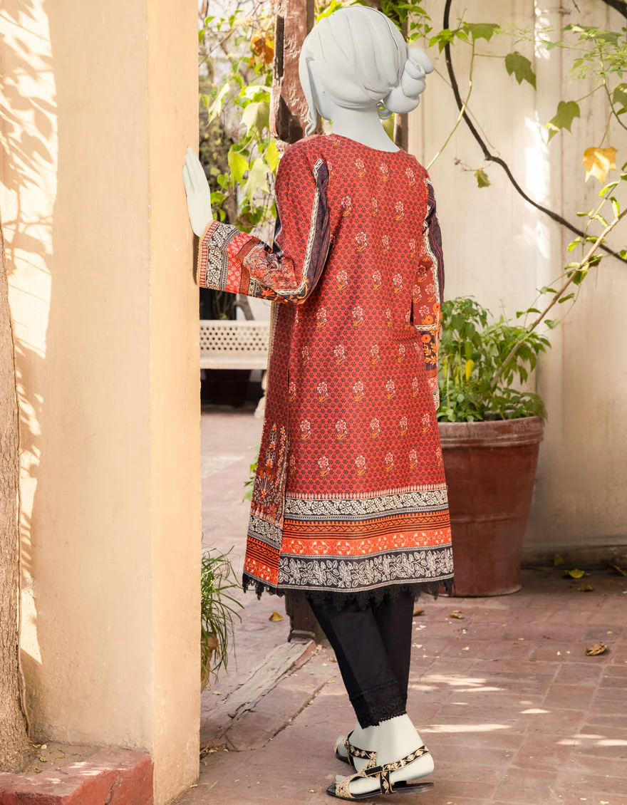 MAROON CAMBRIC KURTI | JJLK-S-JPWK-US-22-738 FB/SALMON - Image 2