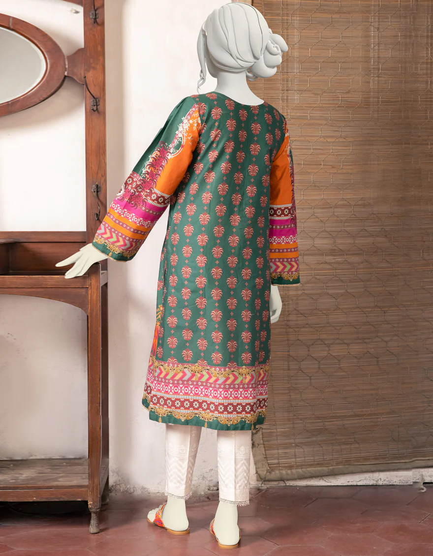 GREEN LAWN KURTI | JJLK-S-JPWK-US-22-740 FB/EMERALD - Image 2