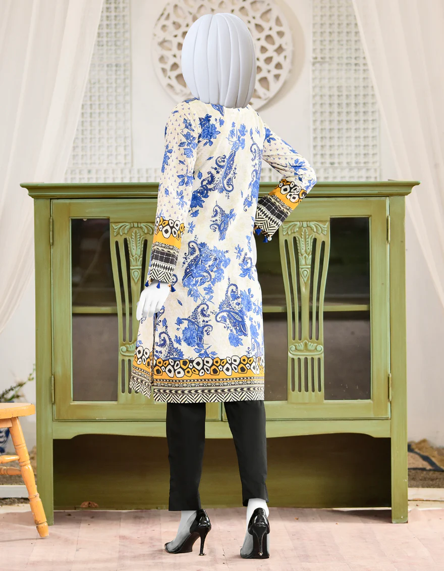 OFF WHITE CAMBRIC KURTI | JJLK-S-JPWK-US-22-742 FB/KELLY - Image 2
