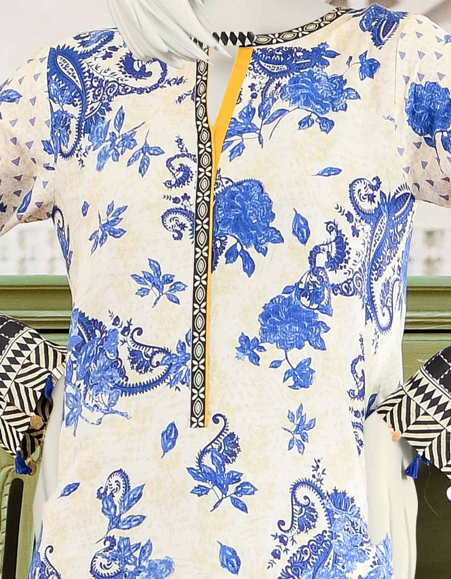 OFF WHITE CAMBRIC KURTI | JJLK-S-JPWK-US-22-742 FB/KELLY - Image 3
