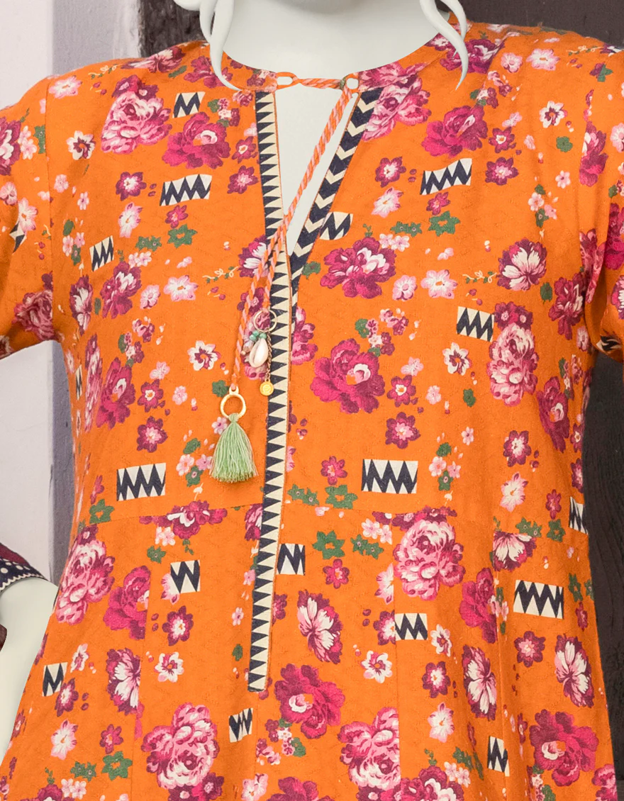 CHROME YELLOW CAMBRIC KURTI | JJLK-S-JPWK-US-22-744 FB/SAND - Image 3