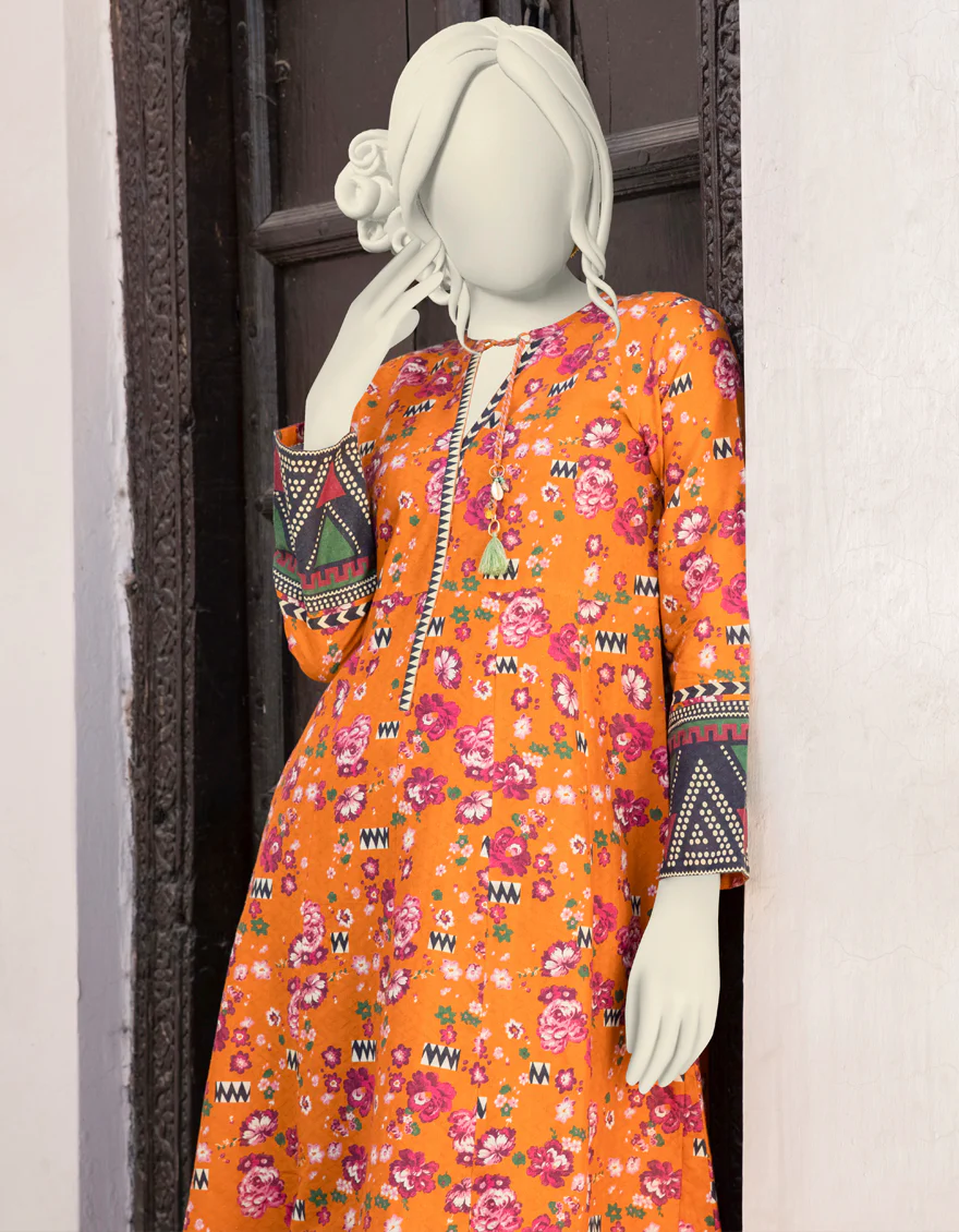CHROME YELLOW CAMBRIC KURTI | JJLK-S-JPWK-US-22-744 FB/SAND - Image 4