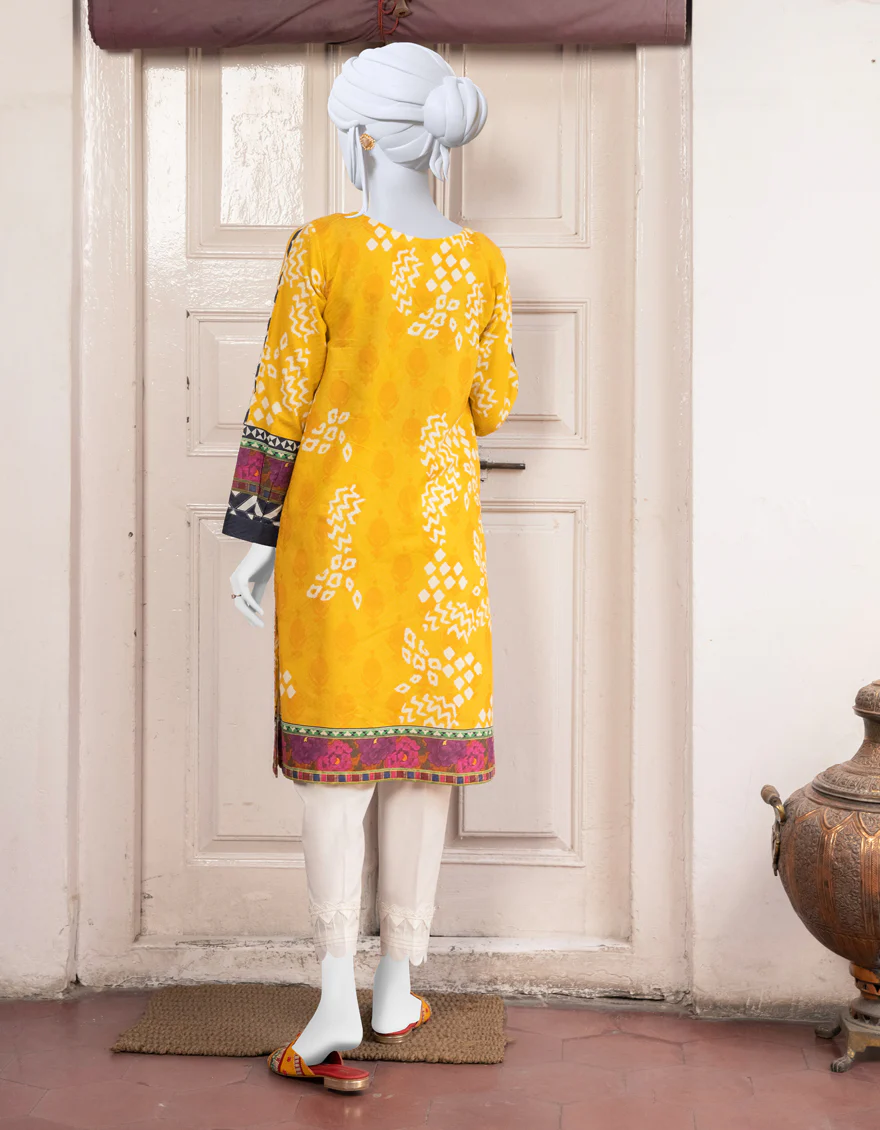 YELLOW DOBBY NET KURTI | JJLK-S-JPWK-US-22-746 FB/LUCAS - Image 2