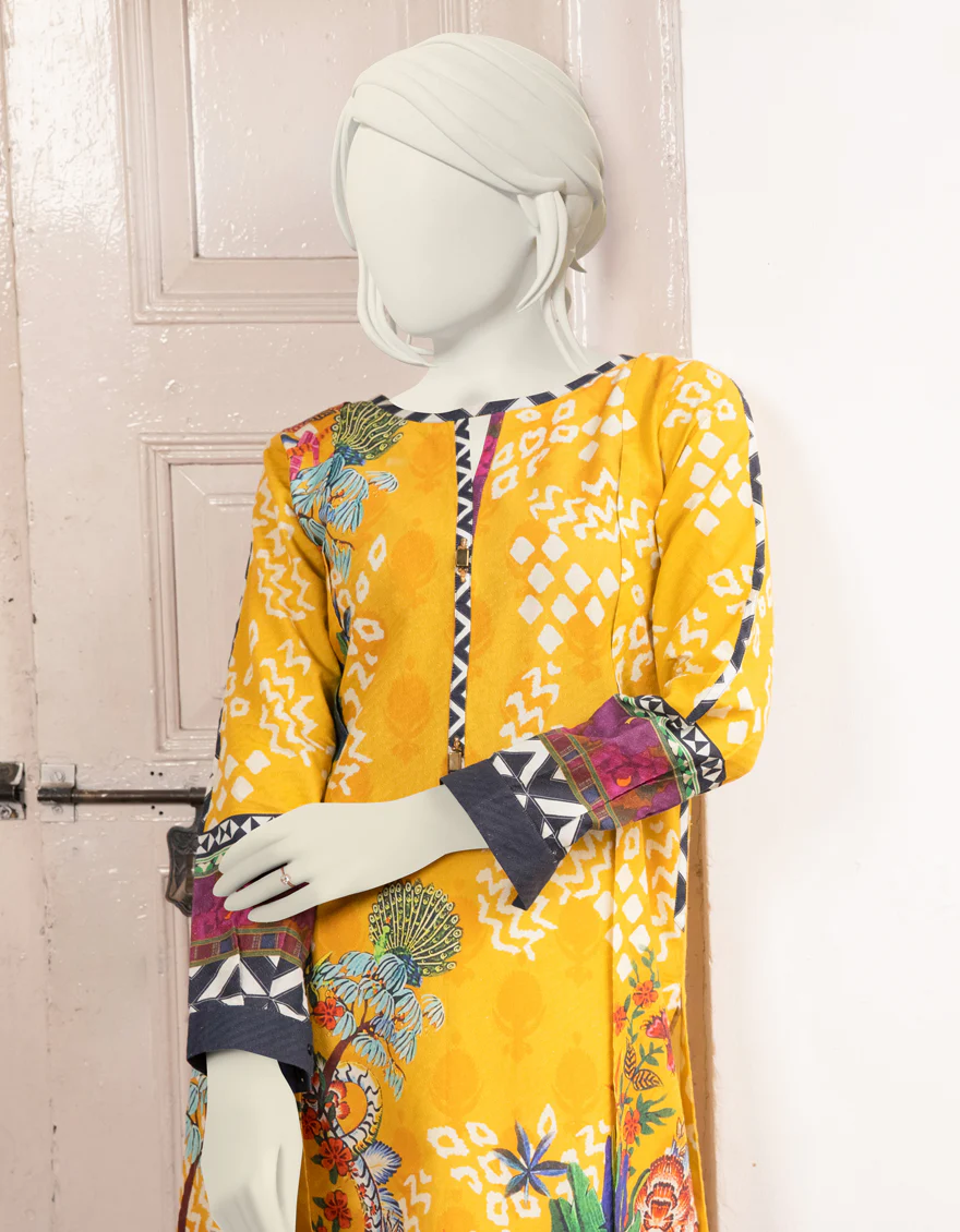 YELLOW DOBBY NET KURTI | JJLK-S-JPWK-US-22-746 FB/LUCAS - Image 4