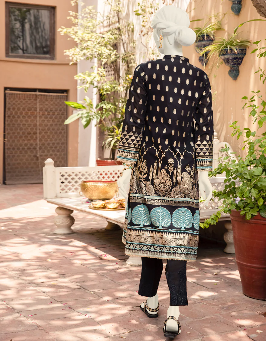 BLACK LAWN KURTI | JJLK-S-JPWK-US-22-755 FB/KRITI - Image 2