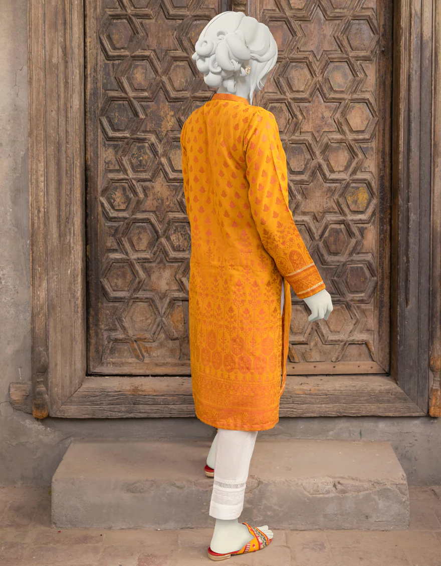 CHROME JACQUARD KURTI | JJLK-S-JPWK-US-22-763 FB/CARMINE - Image 2