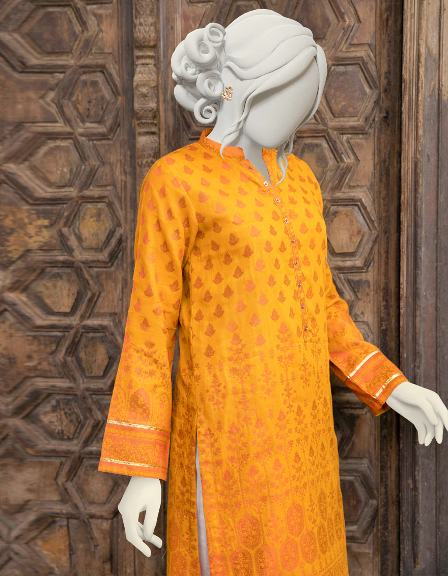 CHROME JACQUARD KURTI | JJLK-S-JPWK-US-22-763 FB/CARMINE - Image 4
