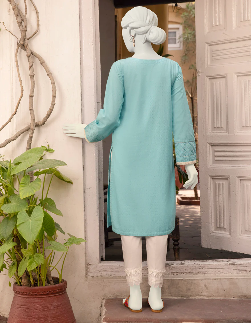 TURQUOISE DOBBY KURTI | JJLK-S-JPWK-US-22-766 FB/MF-571 - Image 2